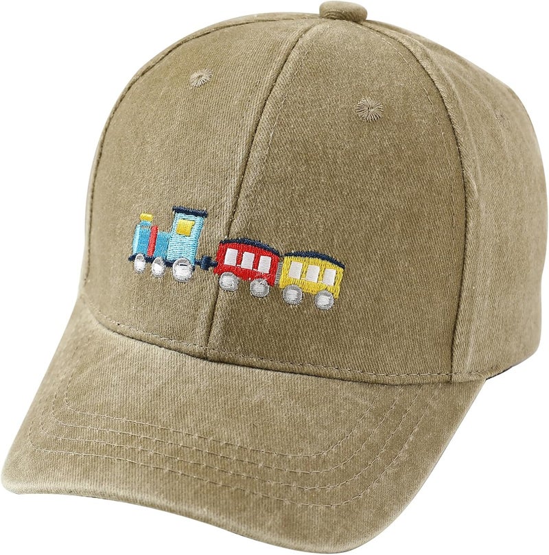 EDCYF Kids Boys Girls Embroidered Baseball Caps Baby Sun hat Toddler Dinosaur Trucker Hats Summer Hats（3-8years - Image 1